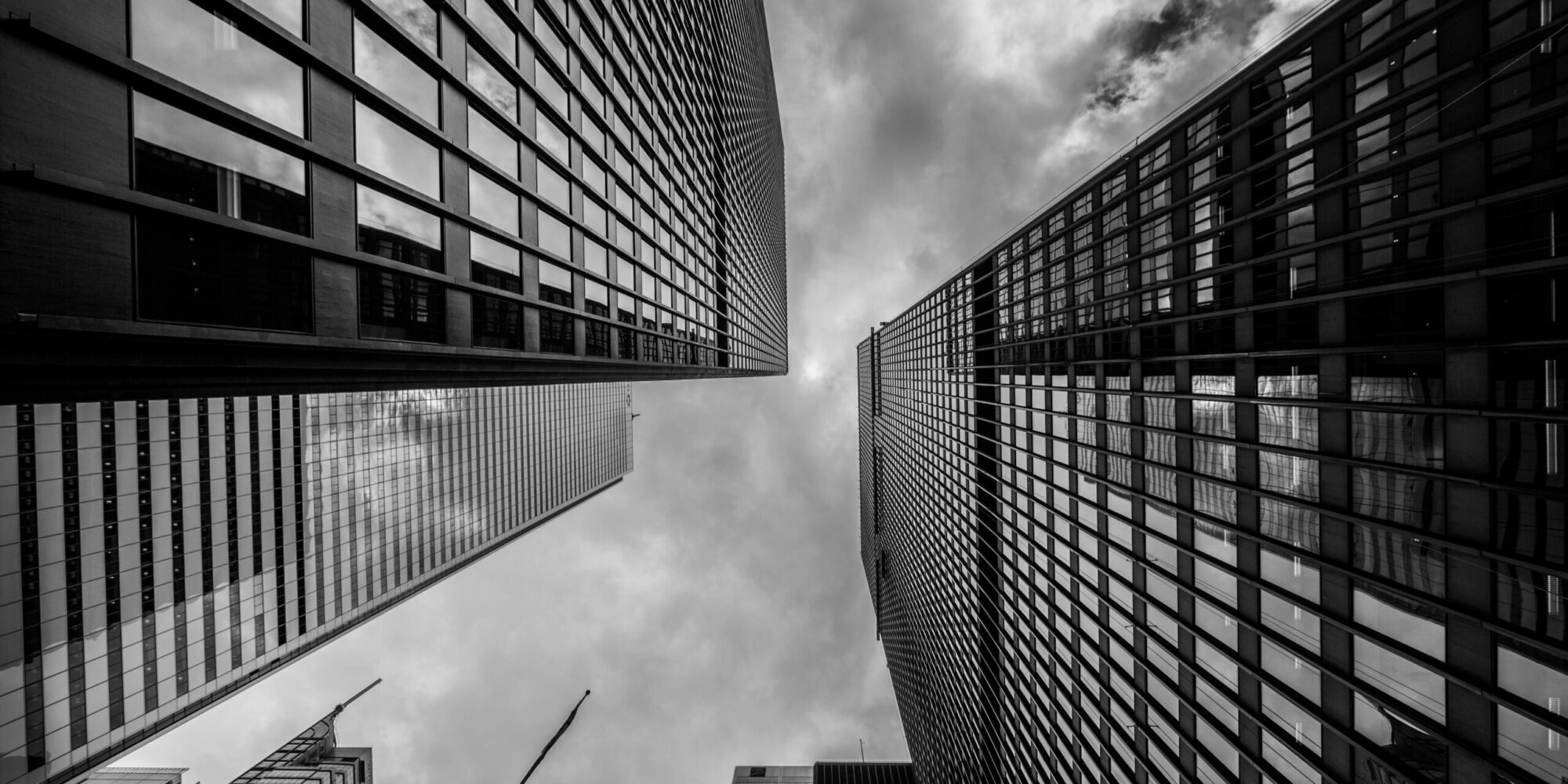 black-and-white-skyscrapers